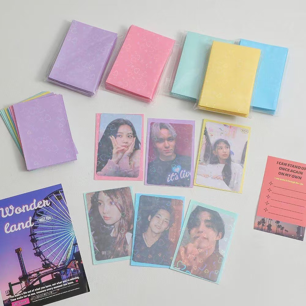 50 個レーザーハートカード 61 × 91 ミリメートルフ - Card Penny Sleeve のレビューと価格