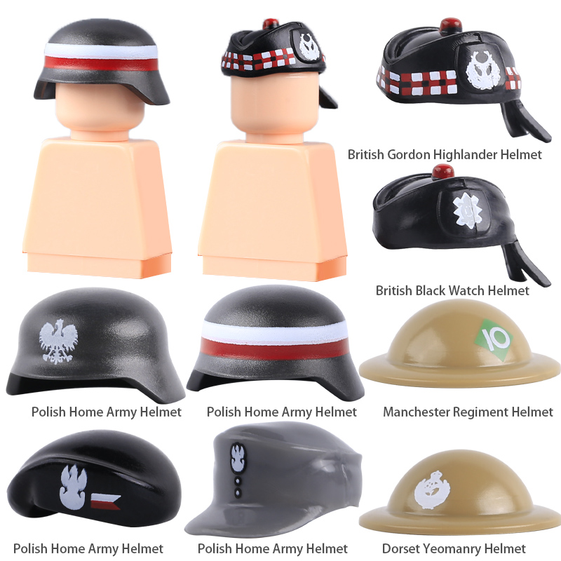 MOC WW2 ポーランド軍帽 ビルディングブロック WW1 - Lego Minifigure Holder のレビューと価格