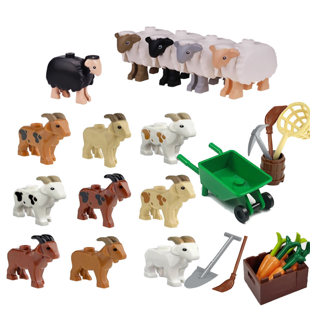 MOC 都市動物ビルディングブロックヤギ象クマワニトカゲ虎ヒ - Lego Set City のレビューと価格