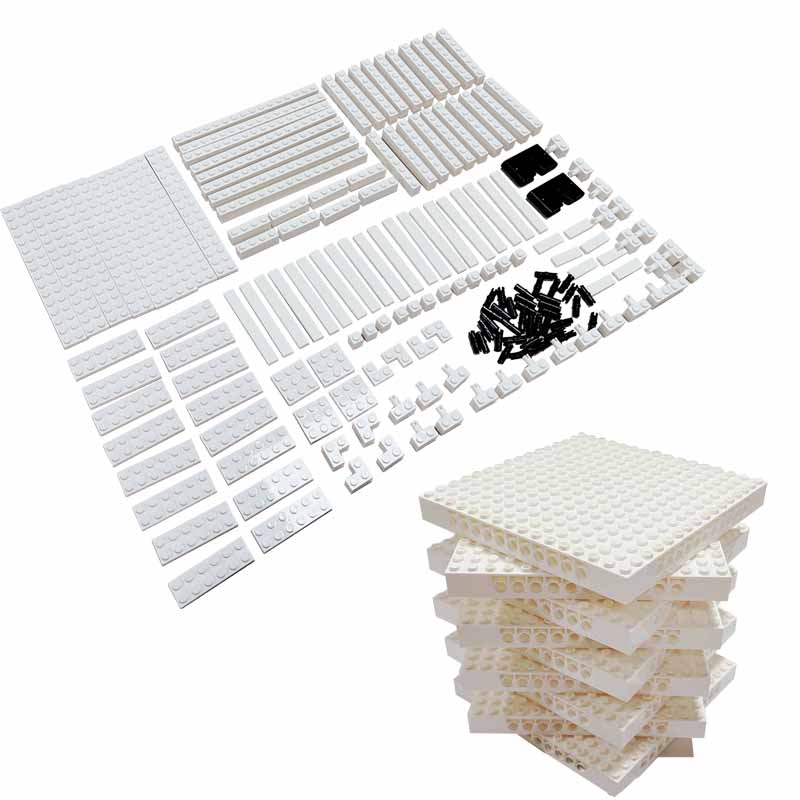 ピクセルアート-白いレンガフレームのセット,ブロック16x1 - Lego Minifigure Holder のレビューと価格