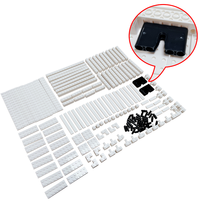 ピクセルアート-白いレンガフレームのセット,ブロック16x1 - Lego Minifigure Holder のレビューと価格